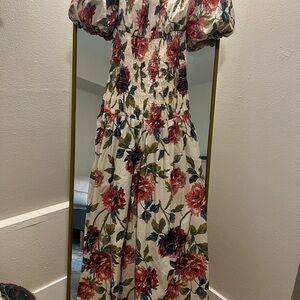 Abercrombie & Fitch Floral Maxi Dress - Red and Green